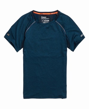 Superdry Sport Athletic Panel Férfi Pólók Kék | VFKCP5180